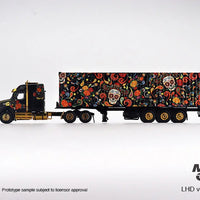 Mini GT 1:64 Mijo Exclusive Western Star 49X with 40 Ft Container Day Of The Dead “Dias De Los Muertos” 2022 Limited Edition
